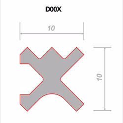 Профиль алюминиевый теневой разделительный Decaro D00X.A Copper Медный 3000×10×10