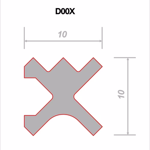 Профиль алюминиевый теневой разделительный Decaro D00X.A Bronze Бронза 3000×10×10