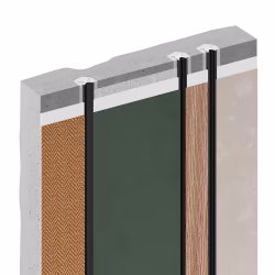 Профиль алюминиевый теневой разделительный Decaro D00X.A Copper Медный 3000×10×10