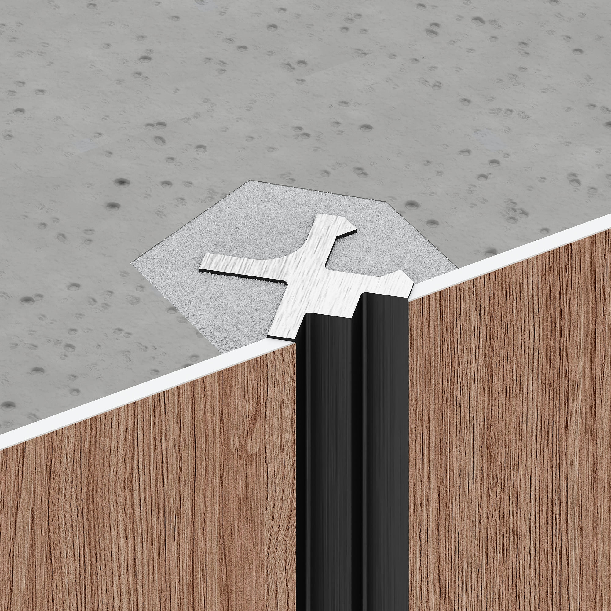 Профиль алюминиевый теневой разделительный Decaro D00X.A Bronze Бронза 3000×10×10