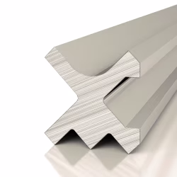 Профиль алюминиевый теневой разделительный Decaro D00X.A Titanium Титановый 3000×10×10