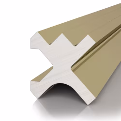 Профиль алюминиевый теневой разделительный Decaro D00X.A Brass Латунный 3000×10×10