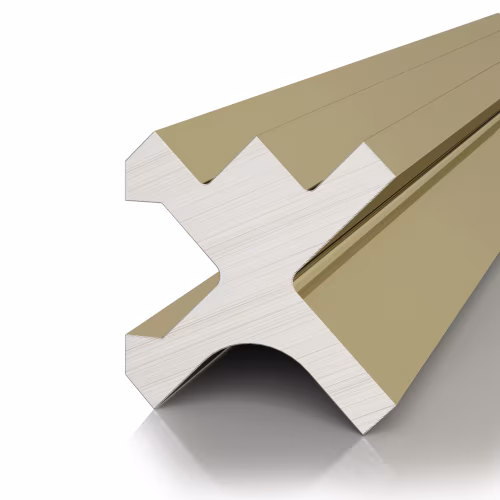 Профиль алюминиевый теневой разделительный Decaro D00X.A Brass Латунный 3000×10×10
