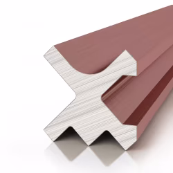 Профиль алюминиевый теневой разделительный Decaro D00X.A Copper Медный 3000×10×10