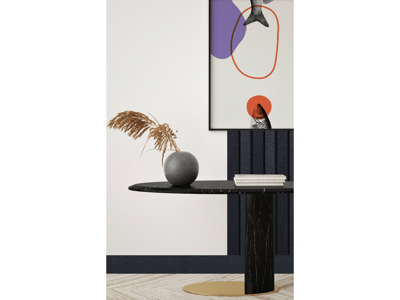 Плинтус Hiwood B90V1 BK114 2700×90×14 фото в интерьере