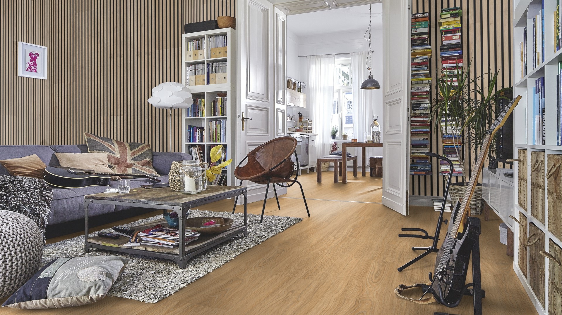 Ламинат Meister LD 250 Дуб Сэнд принсес Sand princess oak 600002-1288244-06895 1288×244×10 фото в интерьере