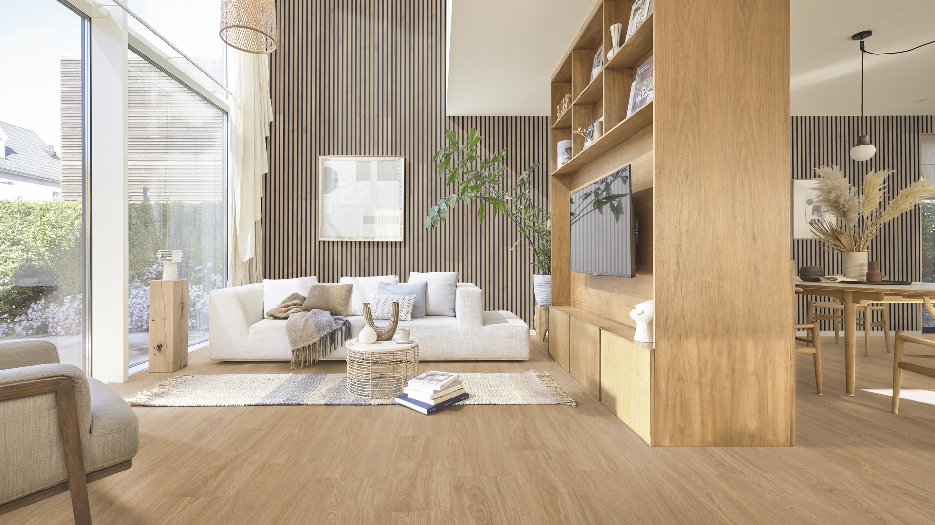 Ламинат Meister LD 250 Дуб Крим принсес Cream princess oak 600002-1288244-06896 1288×244×10 фото в интерьере