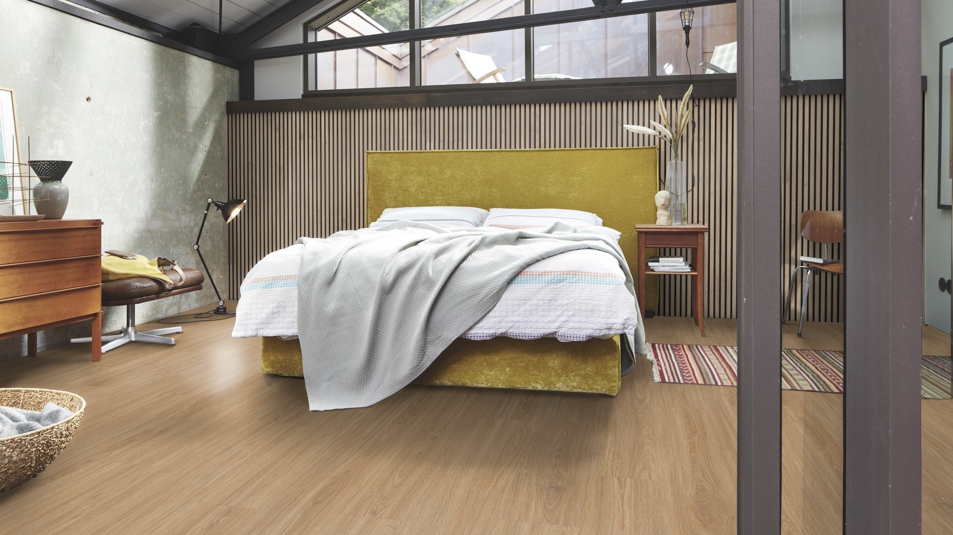 Ламинат Meister LD 250 Дуб Крим принсес Cream princess oak 600002-1288244-06896 1288×244×10 фото в интерьере