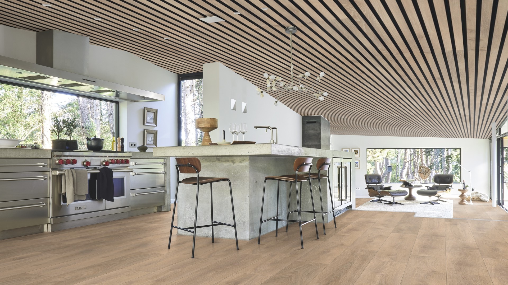 Ламинат Meister LD 250 Дуб Сэнд Sand oak 600002-1288244-07004 1288×244×10 фото в интерьере