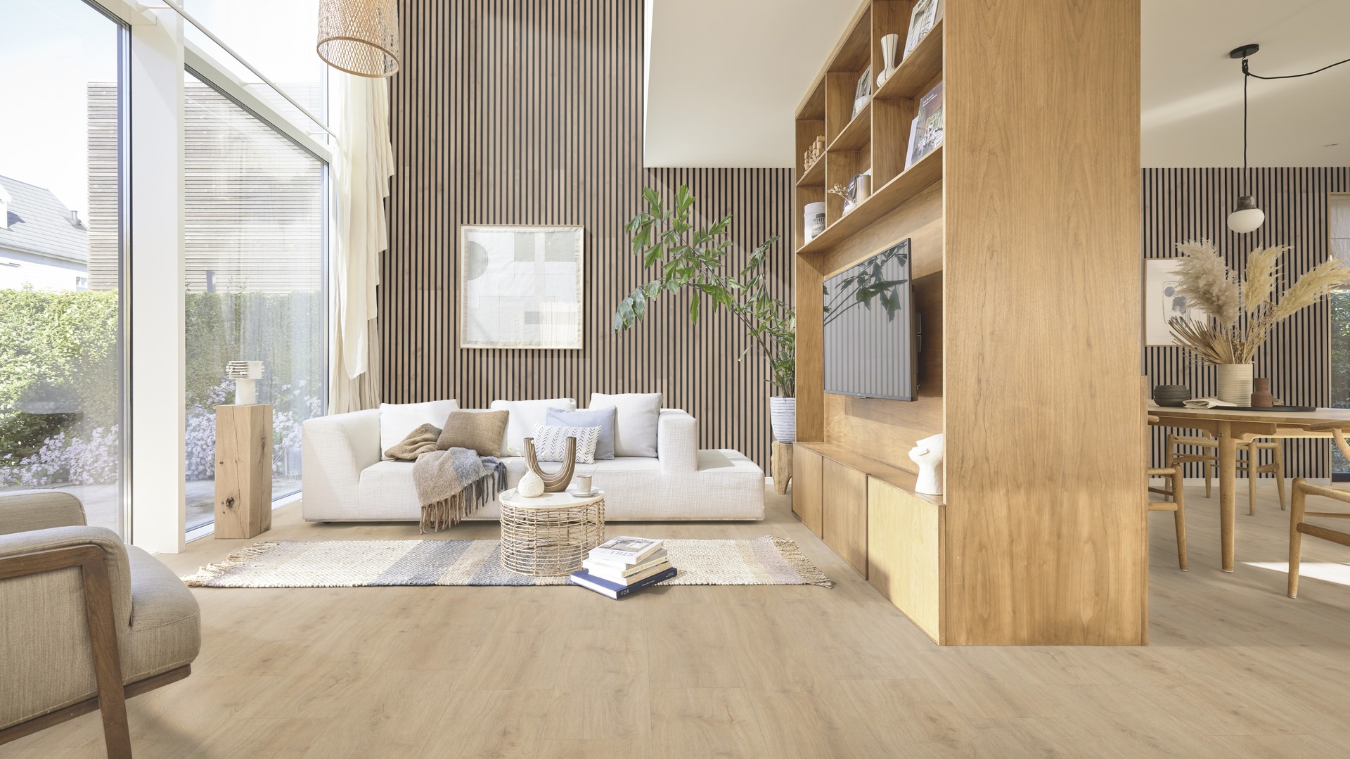 Ламинат Meister LD 250 Дуб Сэнд Клиф Sand cliff oak 600002-1288244-07122 1288×244×10 фото в интерьере