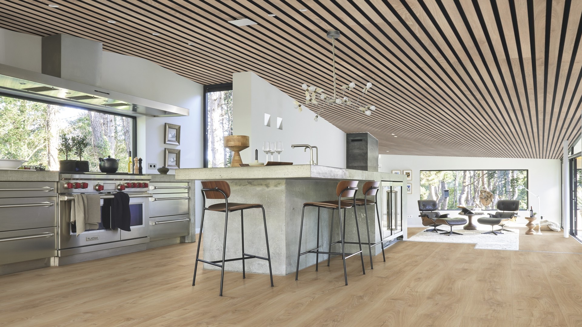 Ламинат Meister LL 250 Дуб Пьюэ касл Pure castle oak 600009-2052248-06840 2052×248×10 фото в интерьере