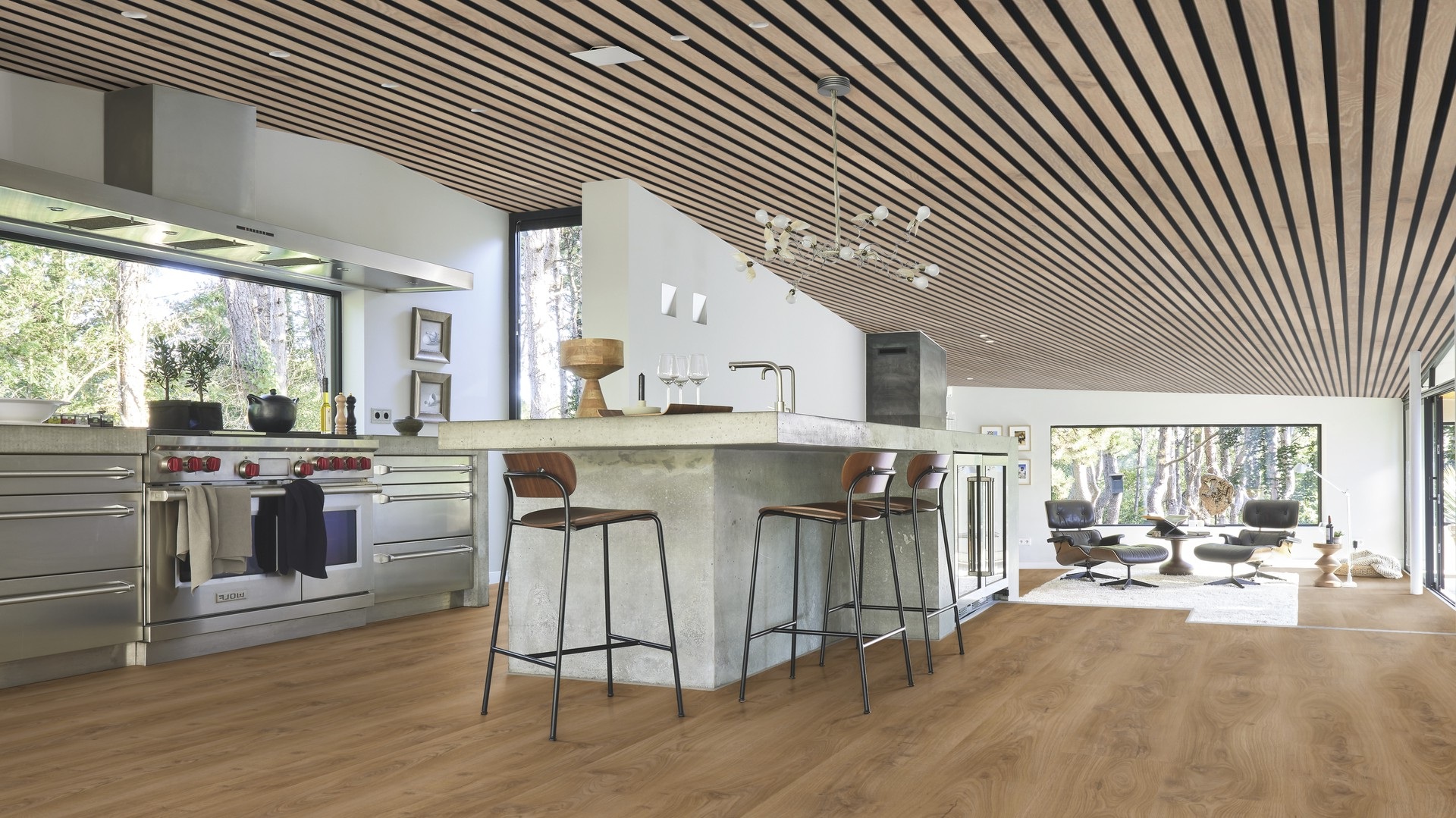 Ламинат Meister LL 250 Дуб Лайт касл Light castle oak 600009-2052248-06841 2052×248×10 фото в интерьере