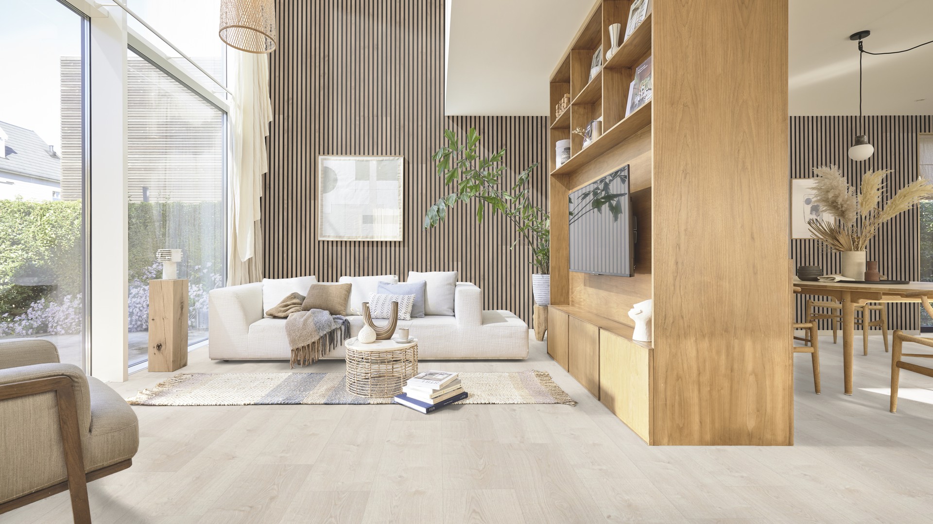 Ламинат Meister LL 250 Дуб Вайт монтейн White mountain oak 600009-2052248-07124 2052×248×10 фото в интерьере