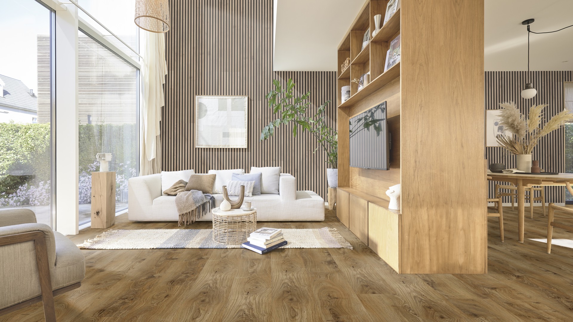 Ламинат Meister LL 250 Дуб Натмег касл Nutmeg castle oak 600009-2052248-07130 2052×248×10 фото в интерьере