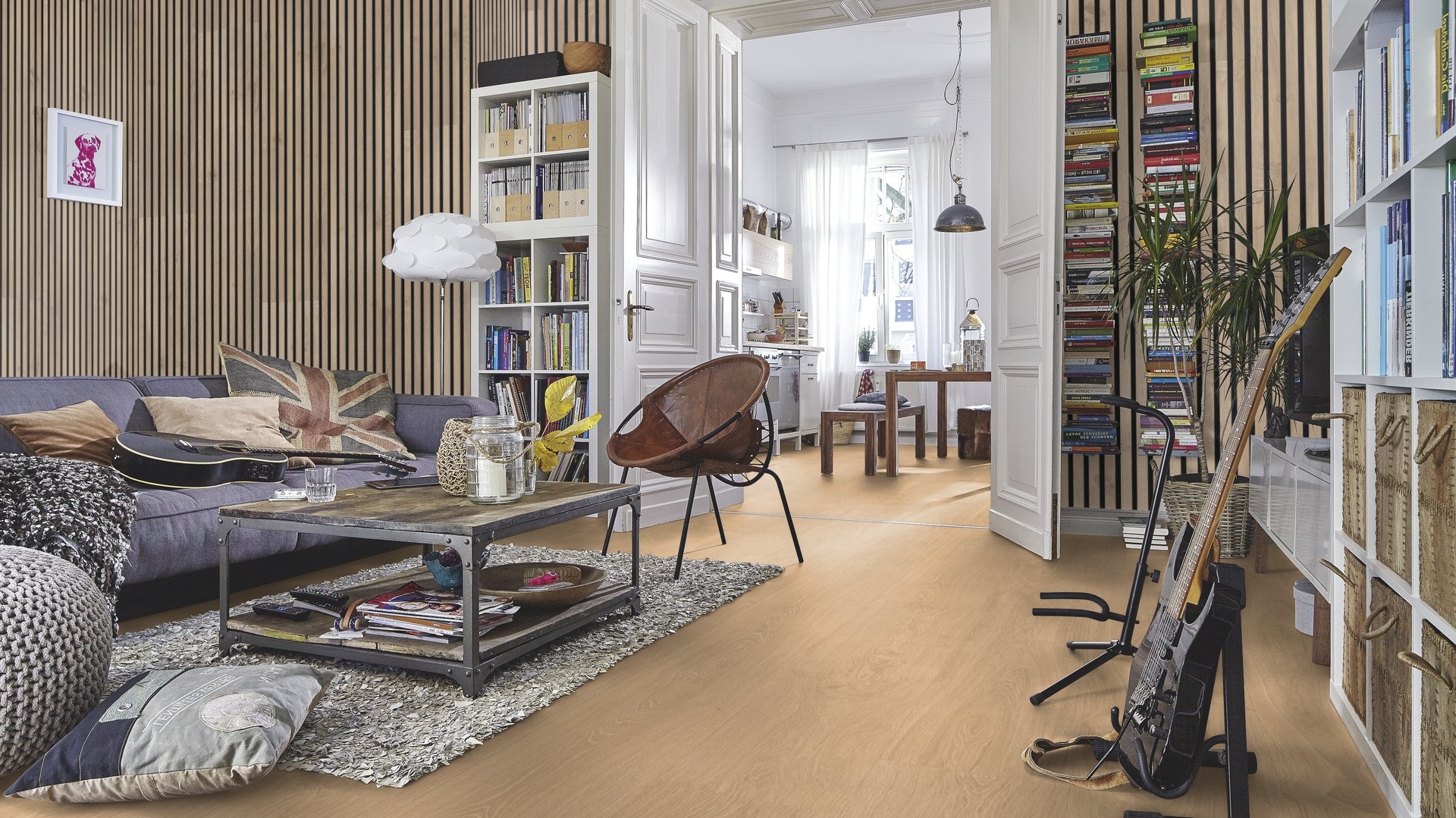 Ламинат Meister LL 250 Дуб Лайт вали Light valley oak 600009-2052248-07144 2052×248×10 фото в интерьере