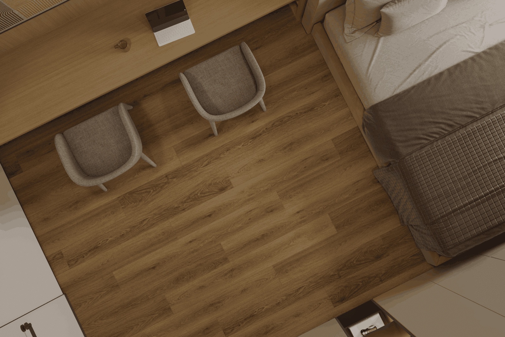 Кварцвиниловый SPC ламинат Alpine Floor Premium XL Дуб Вековой ECO 7-39 1524×180×8 фото в интерьере