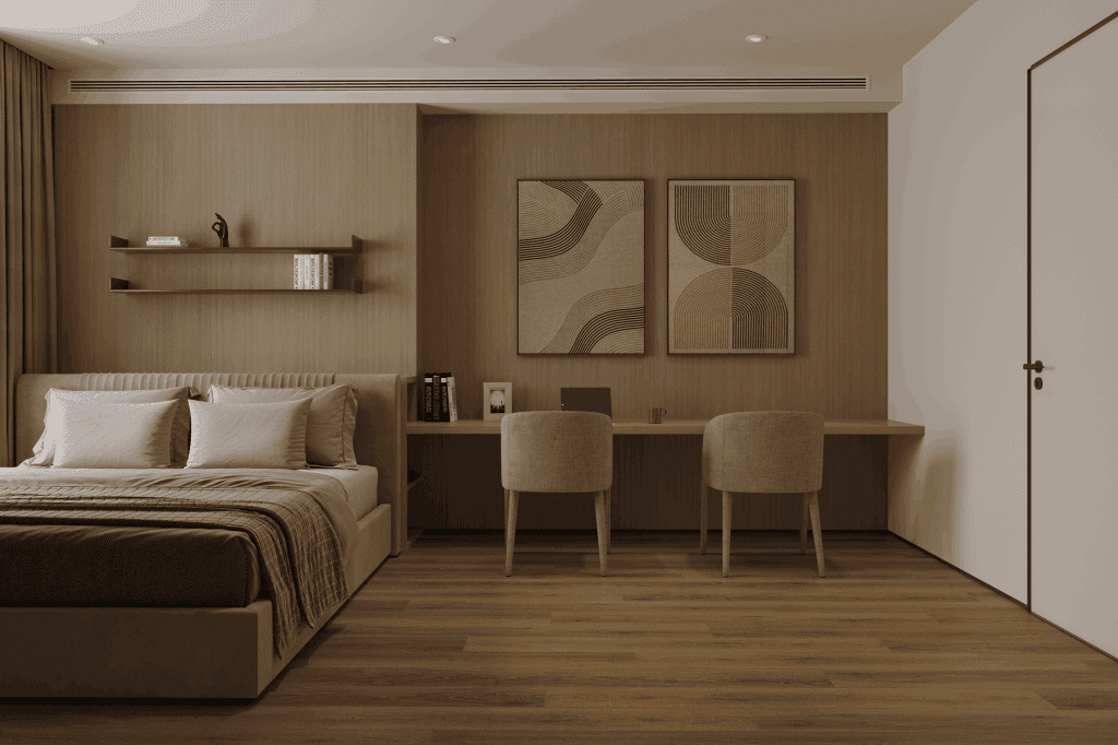 Кварцвиниловый SPC ламинат Alpine Floor Premium XL Дуб Вековой ECO 7-39 1524×180×8 фото в интерьере