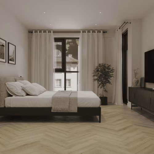 Кварцвиниловая плитка Norland клеевая Parquet LVT Instant Light 1067-4 венгерская елка 590×118×2,5