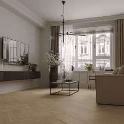 Кварцвиниловая плитка Norland клеевая Parquet LVT Clear Room 1067-6 венгерская елка 590×118×2,5