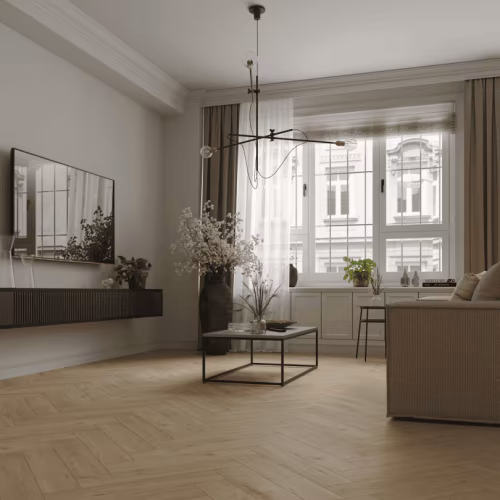 Кварцвиниловая плитка Norland клеевая Parquet LVT Clear Room 1067-6 венгерская елка 590×118×2,5