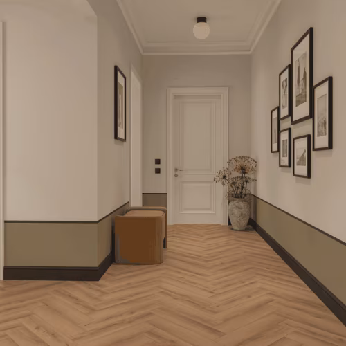 Кварцвиниловая плитка Norland клеевая Parquet S LVT Valday 1056-2 венгерская елка 590×118×2,5