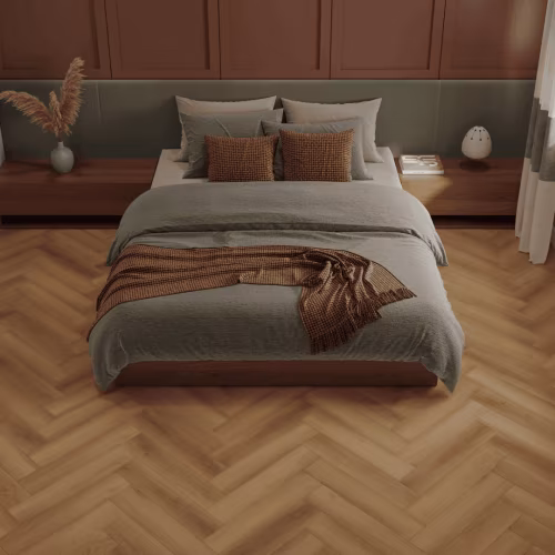 Кварцвиниловая плитка Norland клеевая Parquet S LVT Orel 1056-7 венгерская елка 590×118×2,5