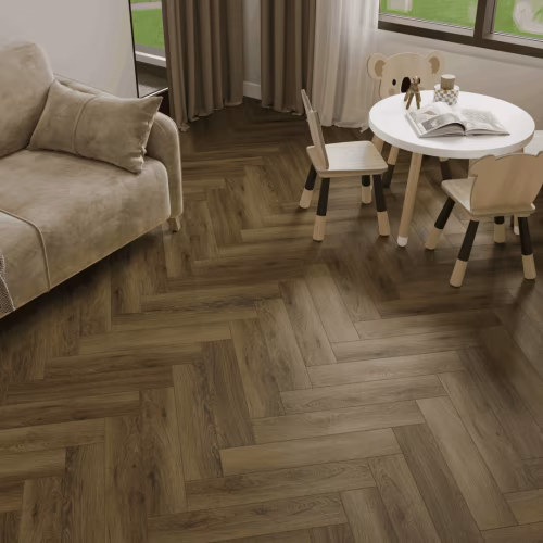 Кварцвиниловая плитка Norland клеевая Parquet S LVT Polar 1056-11 венгерская елка 590×118×2,5