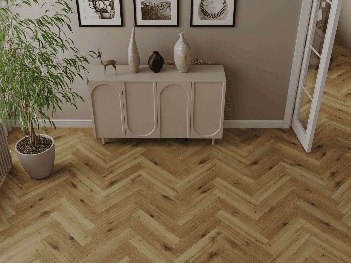 Кварцвиниловый SPC ламинат Norland Parquet S Opal 1055-12 венгерская елка 600×125×4 фото в интерьере