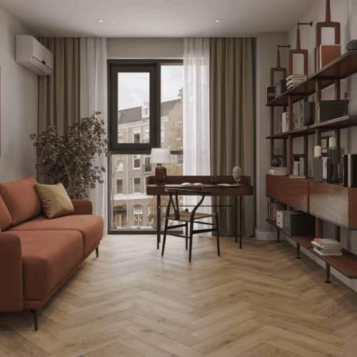 Кварцвиниловый SPC ламинат Norland Parquet S Breeze 1055-13 венгерская елка 600×125×4