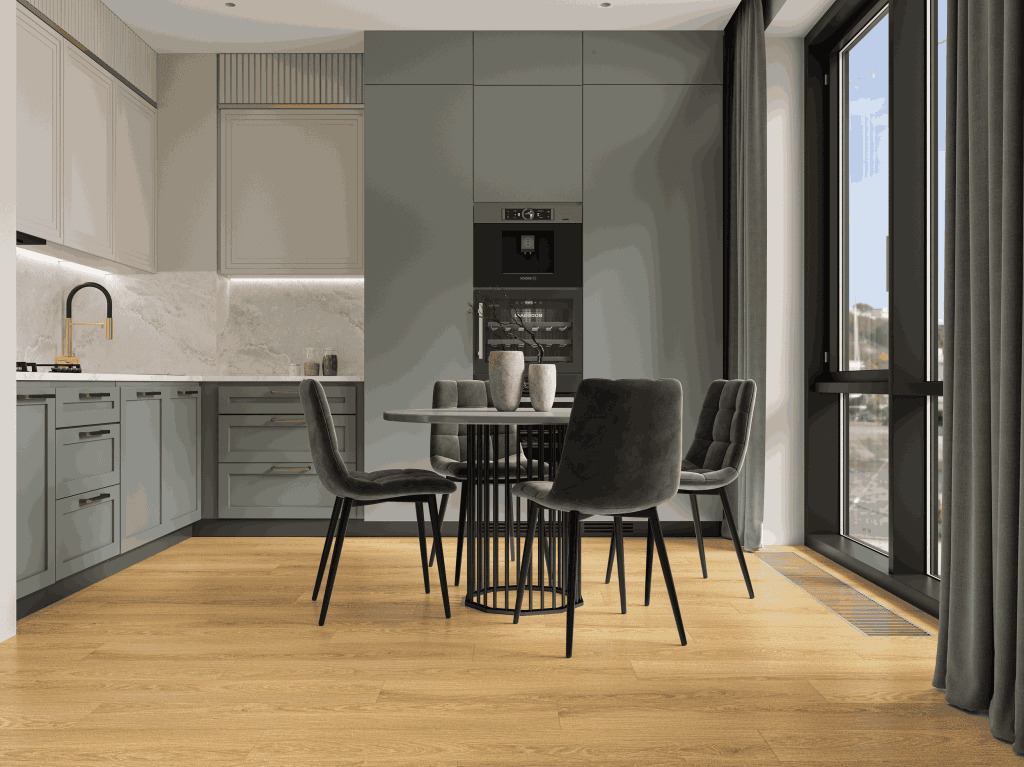 Ламинат Norland Elegant 10 Дуб Тавора LF305-07 1220×198×10 фото в интерьере