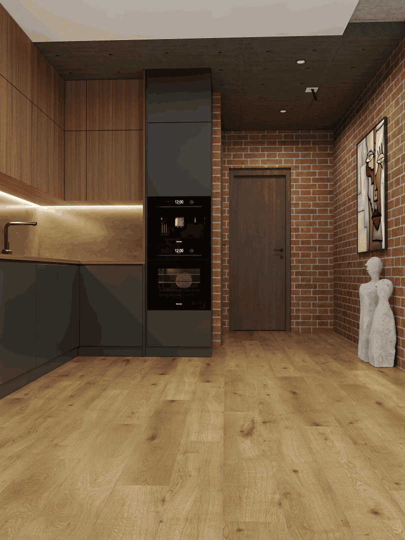 Ламинат Norland Elegant 10 Дуб Хайнан LF305-09 1220×198×10 фото в интерьере