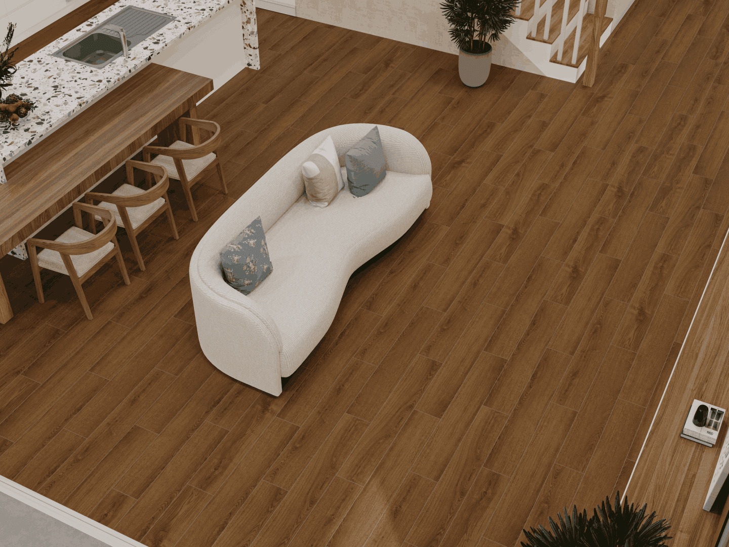 Ламинат Norland Elegant 10 Дуб Этна LF305-20 1220×198×10 фото в интерьере