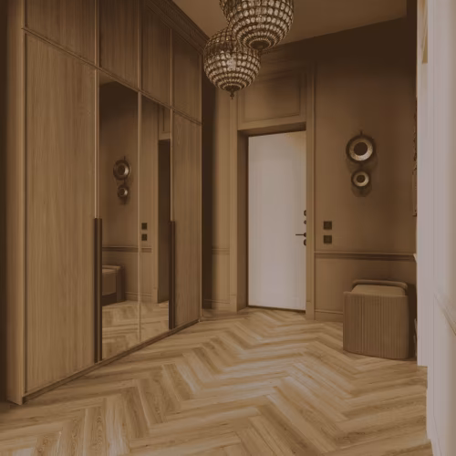 Ламинат Norland Herringbone Elegant Дуб Рива LF303-35 венгерская елка 600×100×8