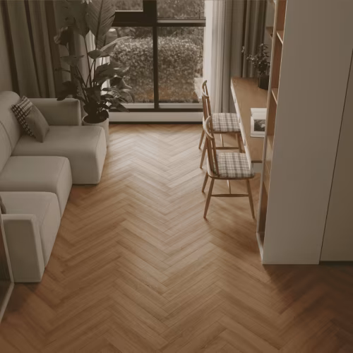 Ламинат Norland Herringbone Elegant Дуб Наксос LF303-36 венгерская елка 600×100×8