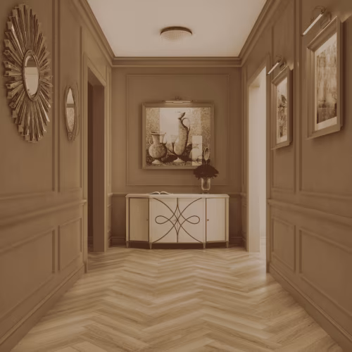 Ламинат Norland Herringbone Elegant Дуб Тинос LF303-38 венгерская елка 600×100×8