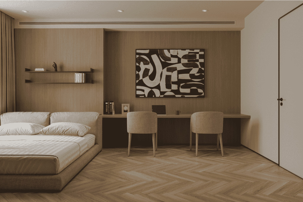 Ламинат Norland Herringbone Elegant Strong Дуб Босна LF304-39 венгерская елка 600×100×12 фото в интерьере