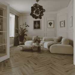 Ламинат Norland Herringbone Elegant Дуб Элла LF303-41 венгерская елка 600×100×8