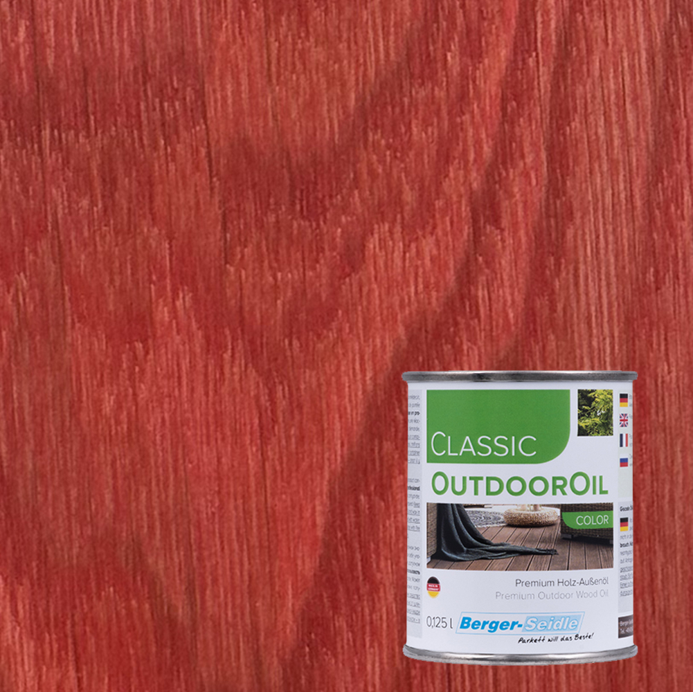 Масло для дерева Berger-Seidle Classic OutdoorOil Color цвет Red / Rot полуматовое 0,125 л