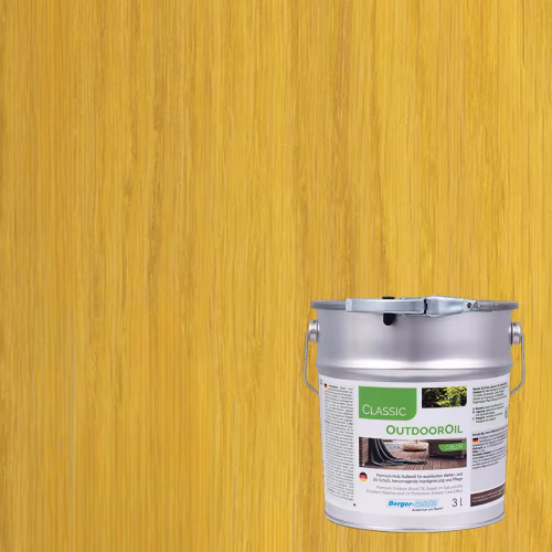 Масло для дерева Berger-Seidle Classic OutdoorOil Color цвет Lemon / Zitronengelb полуматовое 3 л