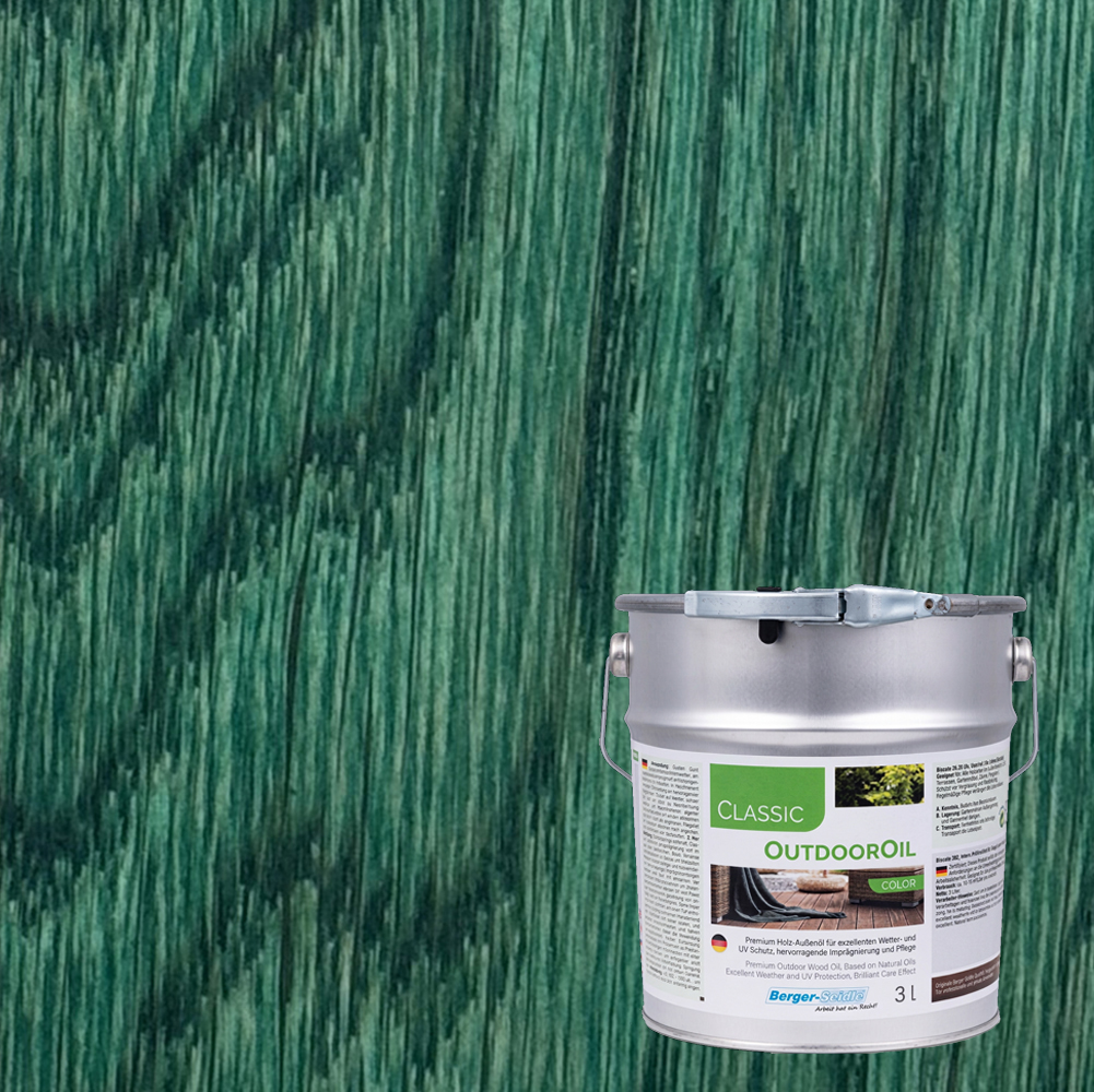 Масло для дерева Berger-Seidle Classic OutdoorOil Color цвет Green / Grun полуматовое 3 л