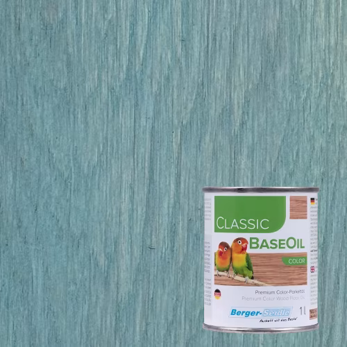 Масло для пола Berger-Seidle Classic BaseOil Color цвет Pastel Turquoise / Pastellturkis полуматовое 1 л