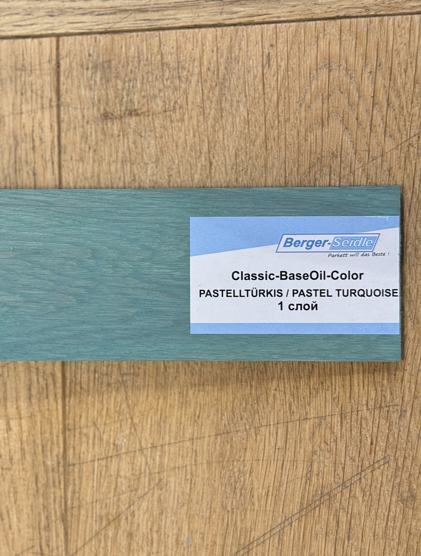Масло для пола Berger-Seidle Classic BaseOil Color цвет Pastel Turquoise / Pastellturkis полуматовое 1 л