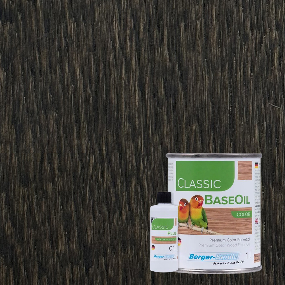 Масло для пола Berger-Seidle Classic BaseOil Color 2K цвет Black / Schwarz полуматовое 1,1 л