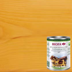 Лазурь для дерева Biofa 1075 цвет 1002 Золотистый шелковисто-матовая 0,125 л