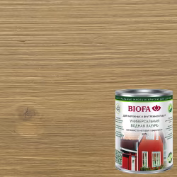 Лазурь для дерева Biofa 5075 цвет 7557 Светлый Дрифтвуд шелковисто-матовая 0,4 л