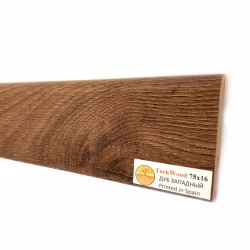 Плинтус МДФ ламинированный TeckWood Дуб Западный Oak West 2000×75×16