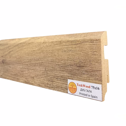 Плинтус МДФ ламинированный TeckWood Дуб Гала 2000×75×16