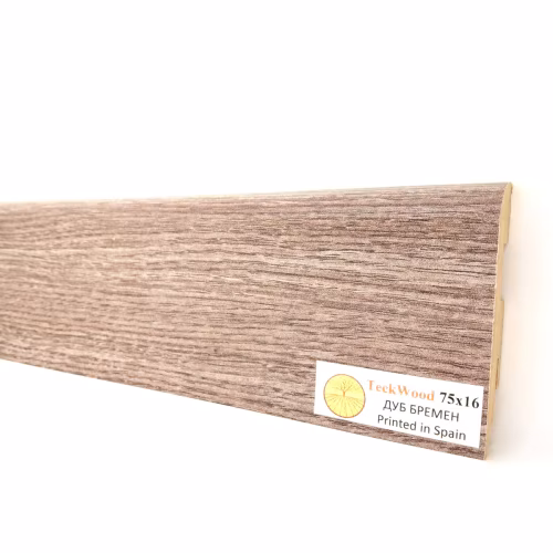 Плинтус МДФ ламинированный TeckWood Дуб Бремен Oak Bremen 2000×75×16