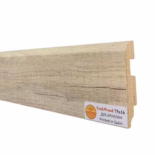 Плинтус МДФ ламинированный TeckWood Дуб Бруклин 2000×75×16