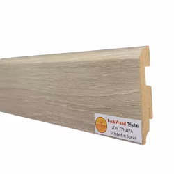 Плинтус МДФ ламинированный TeckWood Дуб Тундра 2000×75×16